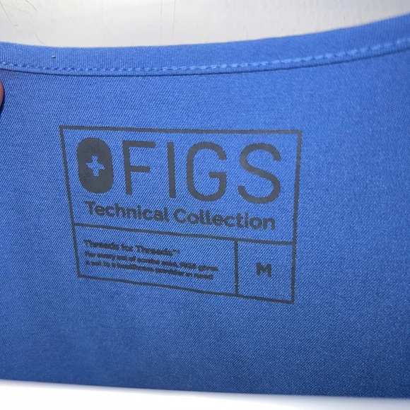 Figs Womens blue Scrub Top medium - Picture 6 of 9